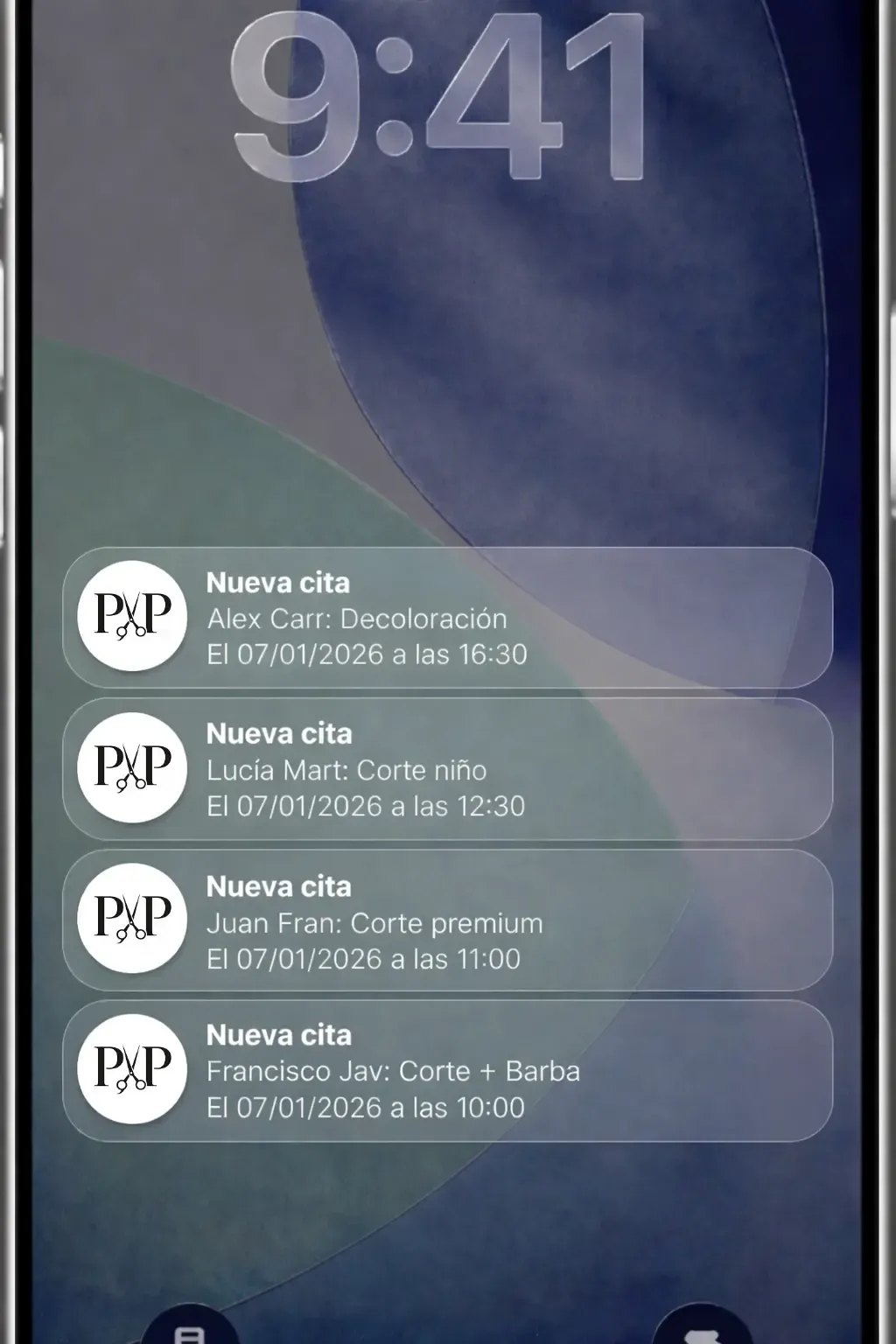 Aplicación para agendar citas con notificaciones
