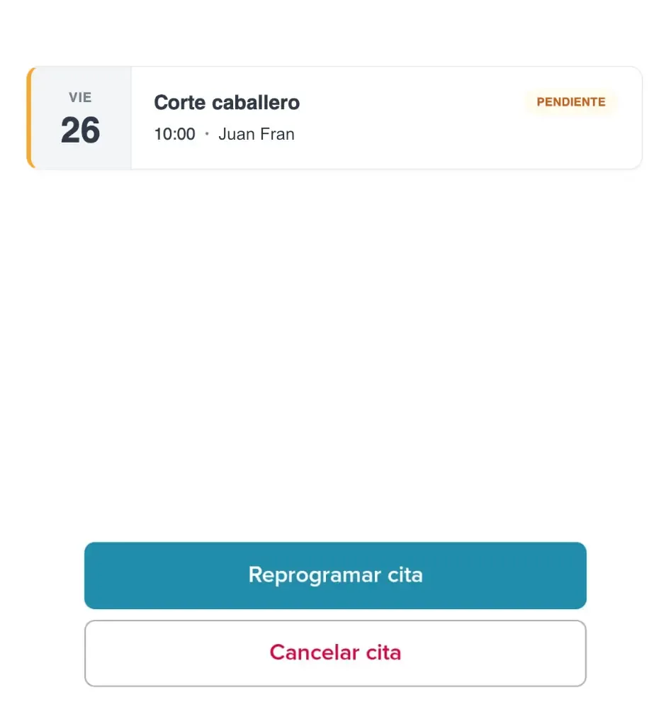 Modificar o cancelar cita