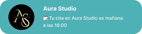 Notificación de cita