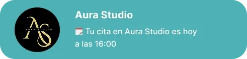 Notificación de cita