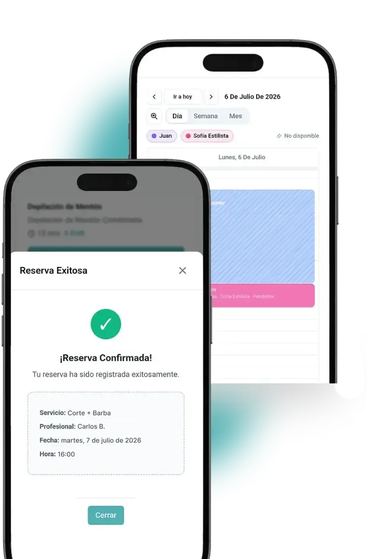 Software para barberías CitaClic en el móvil