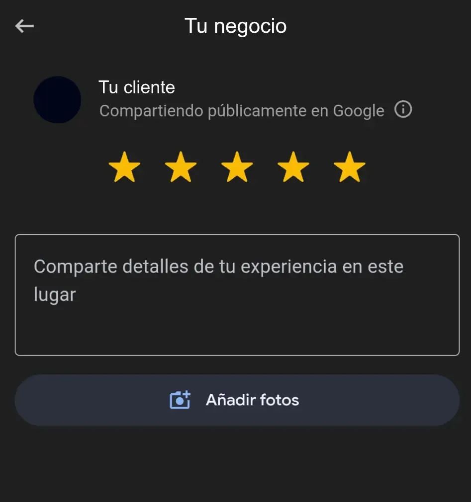Solicitud de reviews