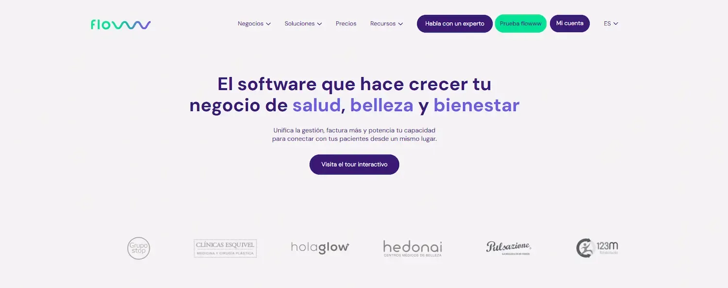 Pantalla principal Flowww