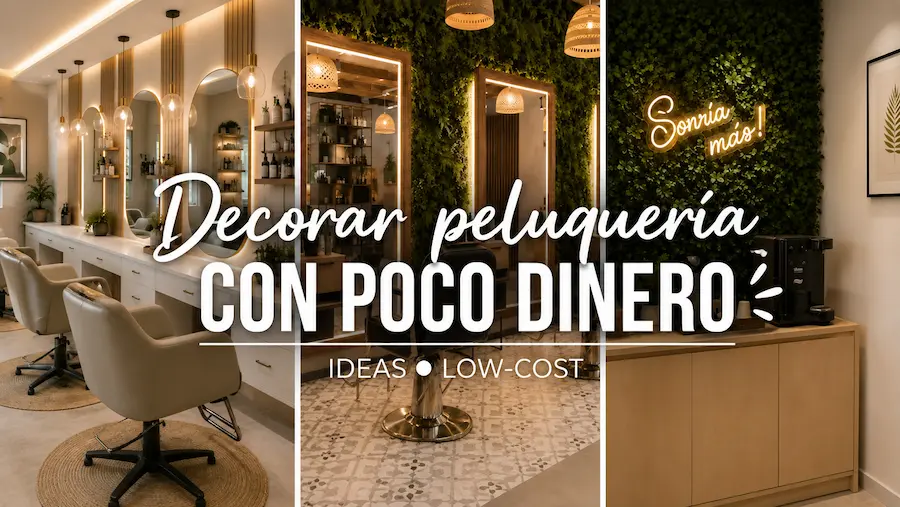 Decoración de peluquería: ideas prácticas para transformar tu salón sin gastar de más en 2026