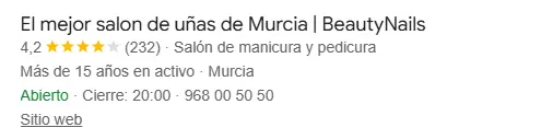 Ejemplo de Keyword Stuffing en Google Business Profile