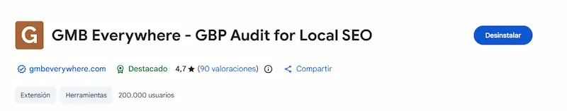 Extensión GMB Everywhere Google Chrome