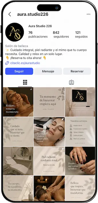 Marketing en Instagram para Centro de estética