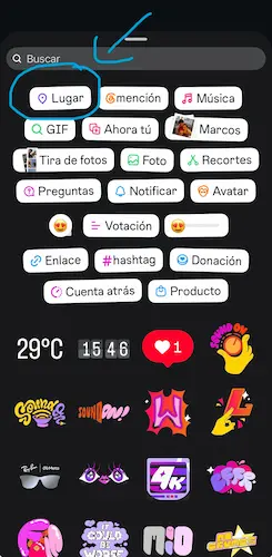 Cómo poner la ubicación en las stories de instagram