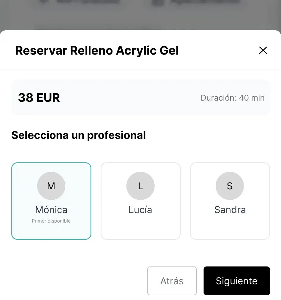 Selección de profesional