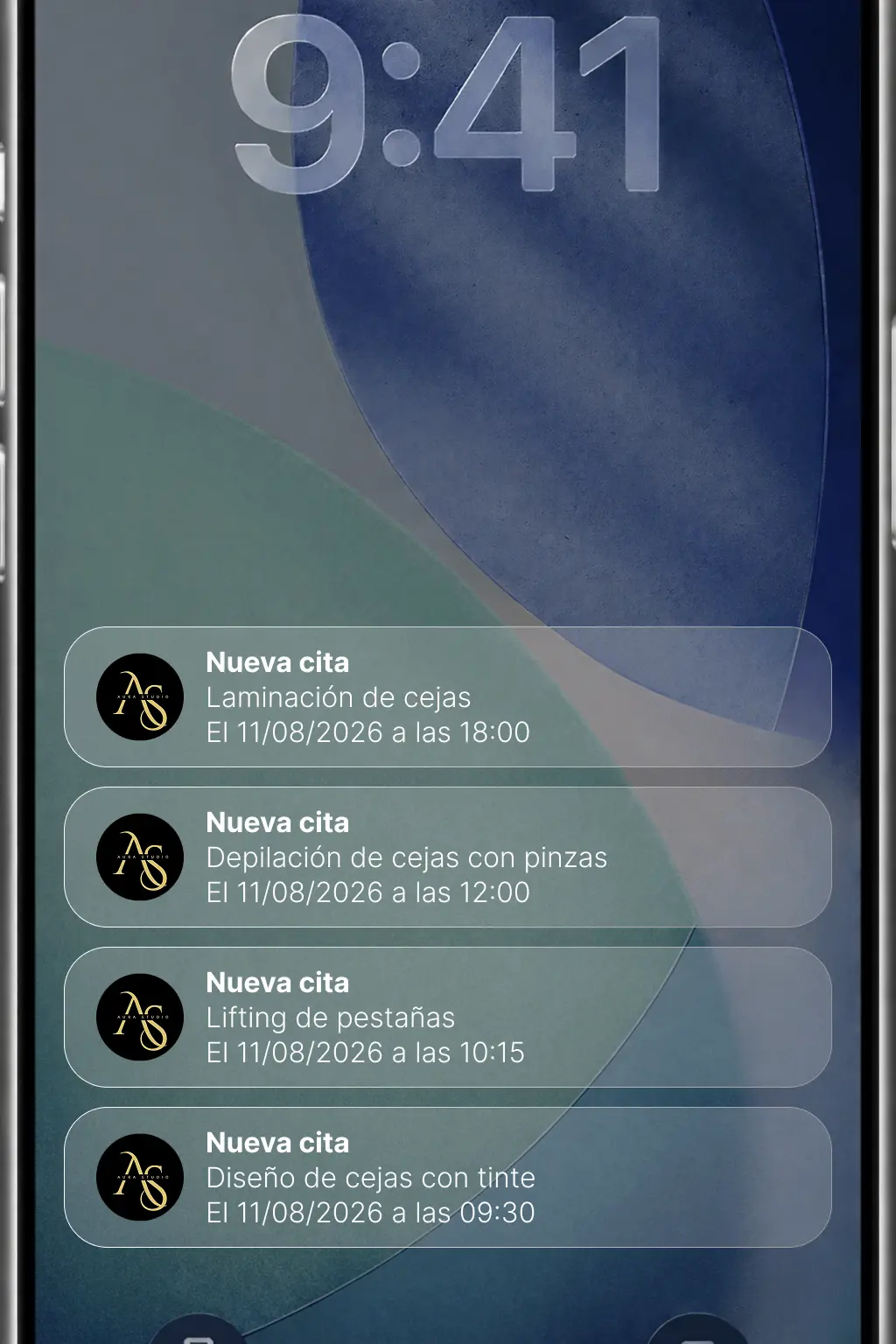 App para pedir citas de estetica con notificaciones