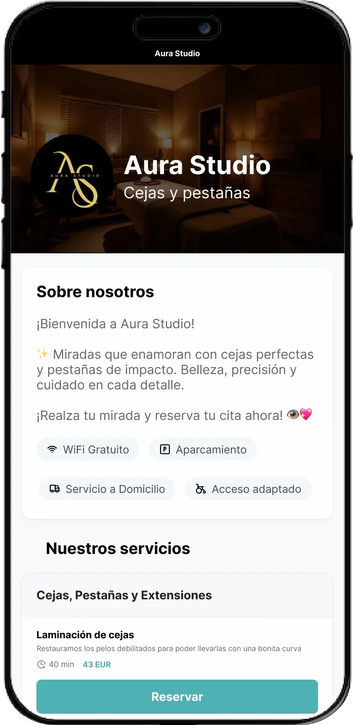 App para agendar citas en centros de estetica